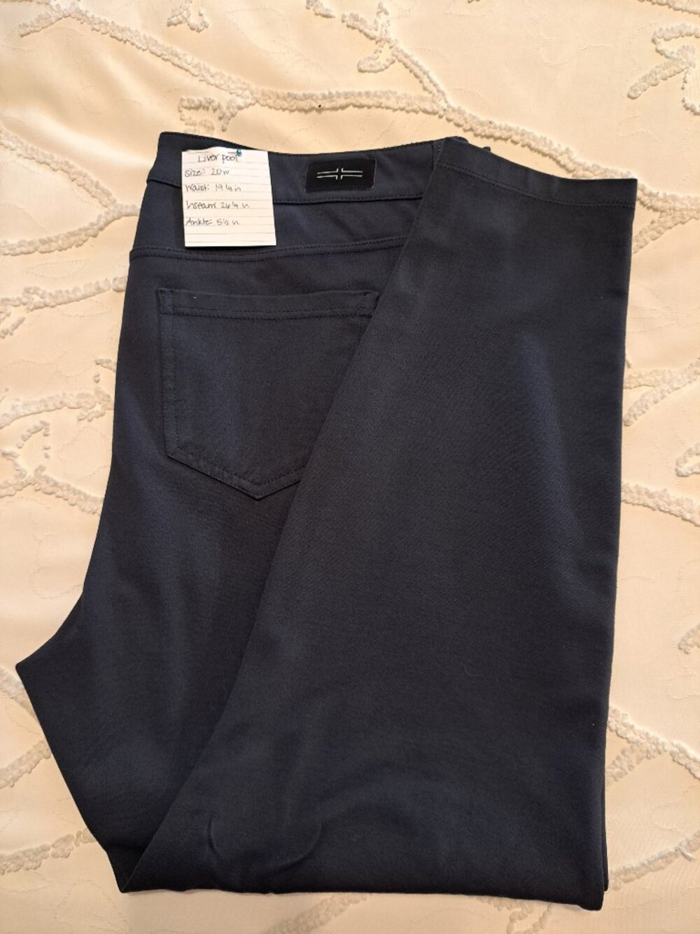 Navy Liverpool Skinny Ankle Office Pants